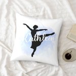Personalisierte Tanz Ballerina Silhouette werfen Kissen Kissenbezug Geschenk für Tänzer