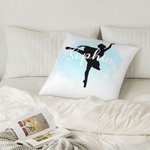Personalisierte Tanz Ballerina Silhouette werfen Kissen Kissenbezug Geschenk für Tänzer