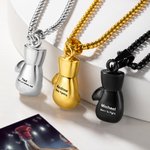 Gepersonaliseerde Gegraveerde Bokshandschoen Gotische Ketting met 22 centimeter Lengte Sieraden Kerst Verjaardag Gift voor Boxers Lover