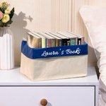 Organizador de libros minimalista plegable con nombre Regalo de cumpleaños para los amantes de los libros