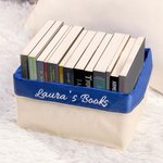 Organizador de libros minimalista plegable con nombre Regalo de cumpleaños para los amantes de los libros