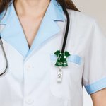 Regalo para enfermera o médico de un rollo de credencial acrílico personalizado con nombre y lentejuelas brillantes