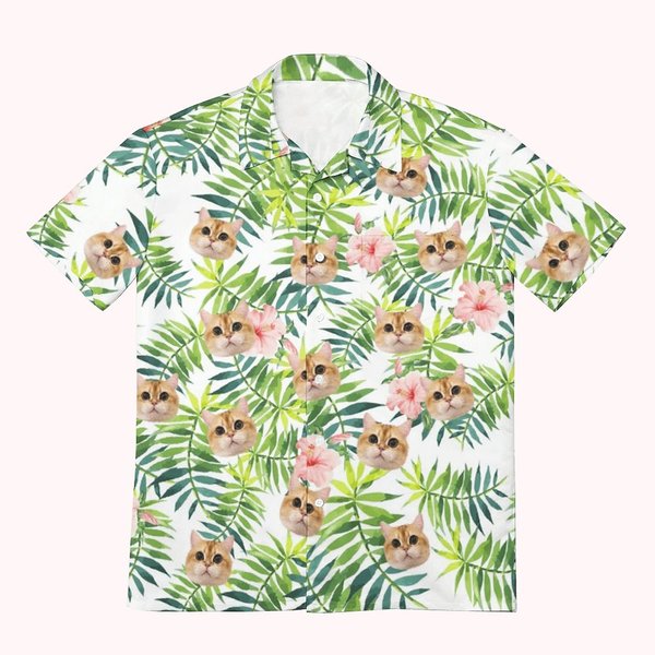 Personlig Hawaiian Summer T-Shirt med sött husdjursfoto för husdjursälskare