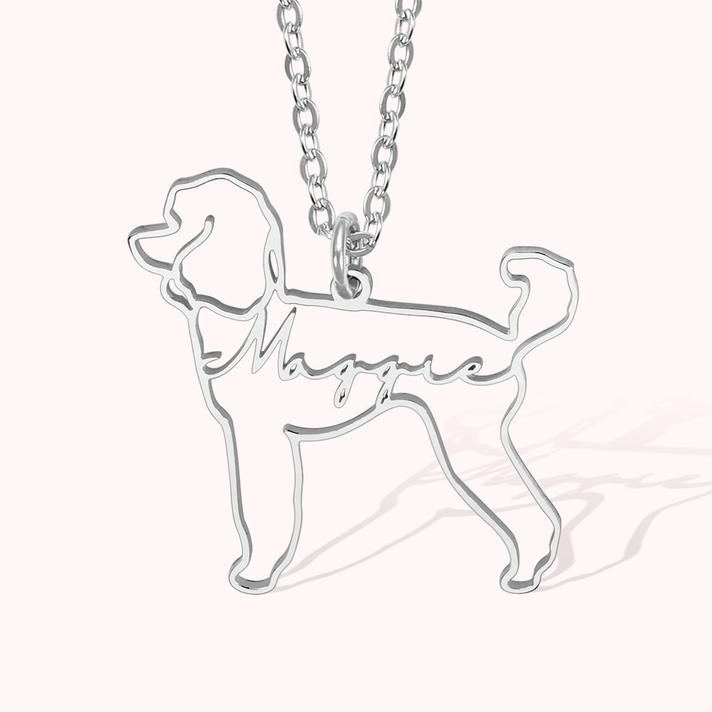 Personalisierte Hund Name Memorial Frauen Halskette Geschenk für Tierliebhaber