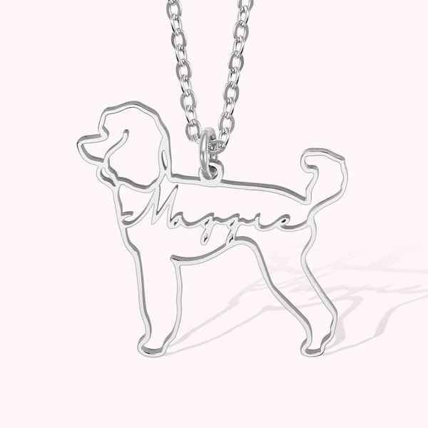 Personalized Dog Name Memorial Women's Necklace Gift for Pet Lover