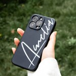 Personalised Name Matte Silicone iPhone Case for Apple Buy One Get One Free