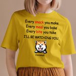 T-shirt en coton personnalisé We'll Be Watching You pour chien avec noms