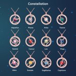 Collier Personnalisé pour Mamie Maman avec Pendentif Constellation du Zodiaque et Pierres de Naissance Cadeau de Fête pour Femmes