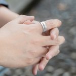 Bague de Promesse en Acier Inoxydable pour Homme Personnalisée avec Texte Gravée Cadeau d'Anniversaire Fête des Pères pour Papa