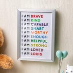 Gepersonaliseerde kinderkamer muurkunst met fotolijst