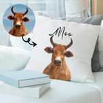 Fodera per cuscino personalizzato con foto dell'animale preferito e nome cuscino da divano da camera regalo per amanti degli animali domestici