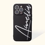 Personalised Name Matte Silicone iPhone Case for Apple Buy One Get One Free