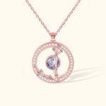 Personalised Zodiac Constellation Pendant Necklace with Birthstones
