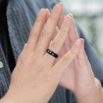 Bague de Promesse en Acier Inoxydable pour Homme Personnalisée avec Texte Gravée Cadeau d'Anniversaire Fête des Pères pour Papa