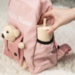Gepersonaliseerde schattige afneembare Teddybeer Nursery Rugzak Schooltas met naam Kinderdag terug naar school Gift voor kinderen
