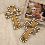 Croix chrétienne en bois personnalisée pour baptême Croix religieuse cadeau