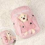 Gepersonaliseerde schattige afneembare Teddybeer Nursery Rugzak Schooltas met naam Kinderdag terug naar school Gift voor kinderen