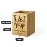Porte-ustensiles de cuisine en bois de bambou personnalisé