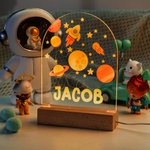 Personalised Dinosaur Fantasy Unicorn Space Colour Night Light with Kid's Name