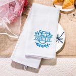 Torchon à Nid d’Abeille Personnalisé avec Initiale et Année Décoration de Cuisine Cadeau de Retraite pour la Famille