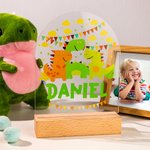 Personalised Dinosaur Fantasy Unicorn Space Colour Night Light with Kid's Name