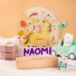 Personalised Dinosaur Fantasy Unicorn Space Colour Night Light with Kid's Name