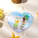 Personalisierte Besties Strand Urlaub Stil Herz Schiefer Plaque Schreibtisch Dekoration