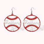 Boucles d'oreilles Baseball personnalisées pour femmes