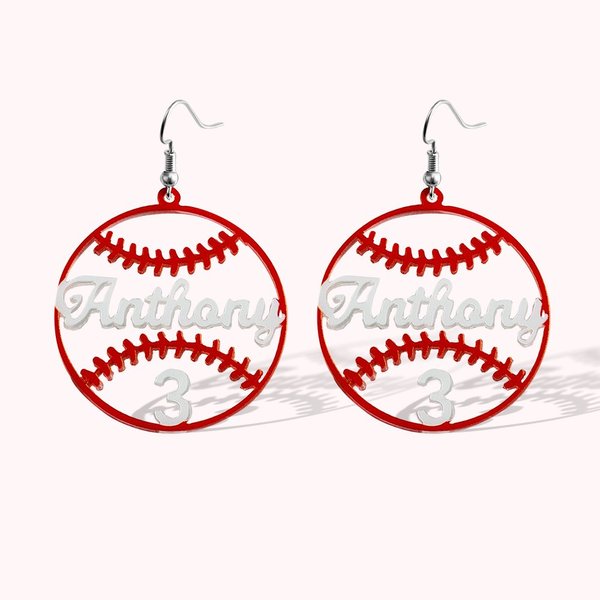 Boucles d'oreilles Baseball personnalisées pour femmes