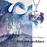 Collar Personalizado Dragón Adornado con Círculo y Corazón de Cristal