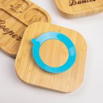 Personalised Square Bamboo Suction Plates for Baby