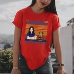T-Shirt en Coton Unisexe Personnalisé avec Noms Motif Humain et Chien Cadeau pour Famille Amoureux de Chien