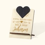 Personalized Wooden Wedding Countdown Stand Desk Decorations