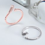 Personalised Engraved Ice Hockey Ring with Number Birthday Team Gift for Women Hockey Player