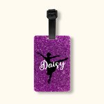 Gepersonaliseerd ballerina silhouet bagagelabel geschenk voor danseres