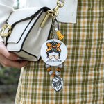 Porte-clés Peresonnalisé avec Nom et Plaque de Balle Accessoire avec Bracelet en Perles de Bois et Frange Cadeau pour Femme