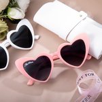 5 paia di occhiali da sole a forma di cuore personalizzati per la sposa e la damigella d'onore per la festa di matrimonio in spiaggia