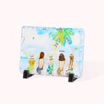 Plaque ardoise rectangulaire style vacances 