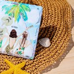 Pesonalized Besties' Back Beach Holiday Style suorakulmio liuskekivi laatta