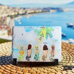 Pesonalized Besties' Back Beach Holiday Style suorakulmio liuskekivi laatta