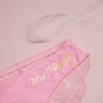 Culotte en dentelle translucide pour femme personnalisée avec nom