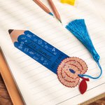 Signet personnalisé en aluminium en forme de crayon pour professeur
