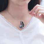 Personalised Floating Heart with Floral Pattern Spoon Vintage Necklace For Women
