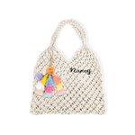 Sac de Plage Tissé en Corde Personnalisé avec Nom Cadeau Voyage Mariage pour Femmes Demoiselle d'Honneur