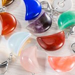 Collier d'animal de compagnie personnalisé Charm lune en cristal