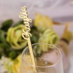 Personalisierte Name Getränke Rührstäbe aus Acryl Sektglas Deko 5er Set für Junggesellinnenabschied Hochzeit Party