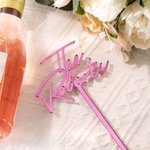Personalized Party Centerpiece Acrylic Name Drink Stir Sticks 5 Pcs