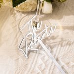 Personalized Party Centerpiece Acrylic Name Drink Stir Sticks 5 Pcs