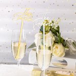 Personalized Party Centerpiece Acrylic Name Drink Stir Sticks 5 Pcs