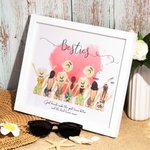 Cornice personalizzata per la migliore amica in stile vacanza sulla spiaggia per il regalo della sorella della migliore amica